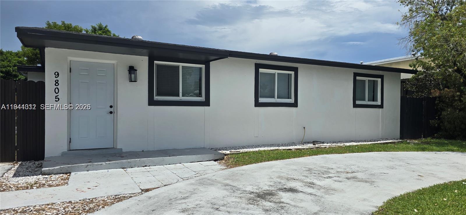 a front view of a house