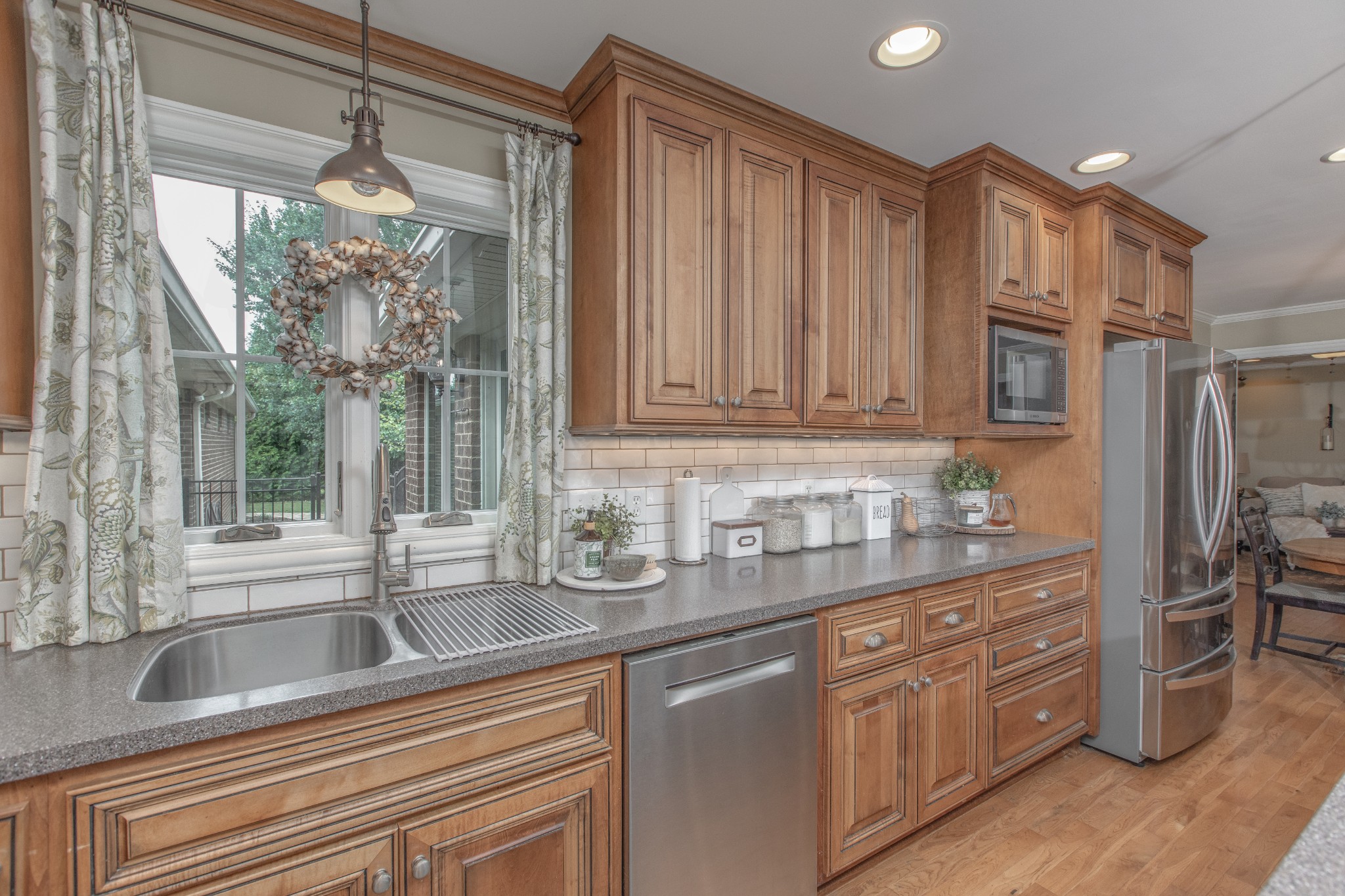 2013 Stratford Road Murfreesboro, TN 37129 - Photo 18 of 46 a kitchen with stainless steel appliances granite countertop a sink window and cabinets