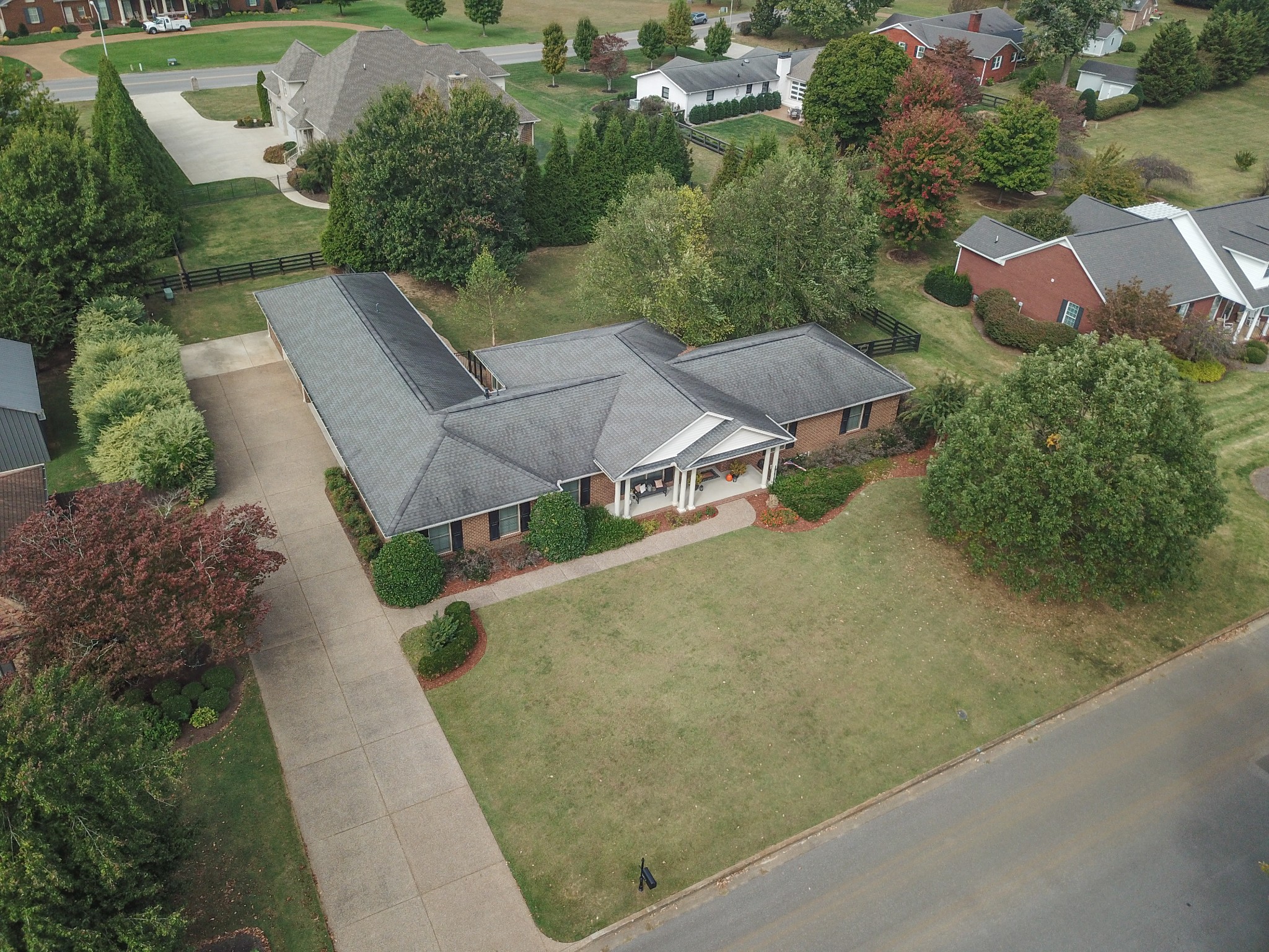2013 Stratford Road Murfreesboro, TN 37129 - Photo 3 of 46 an aerial view of a house with a garden and trees