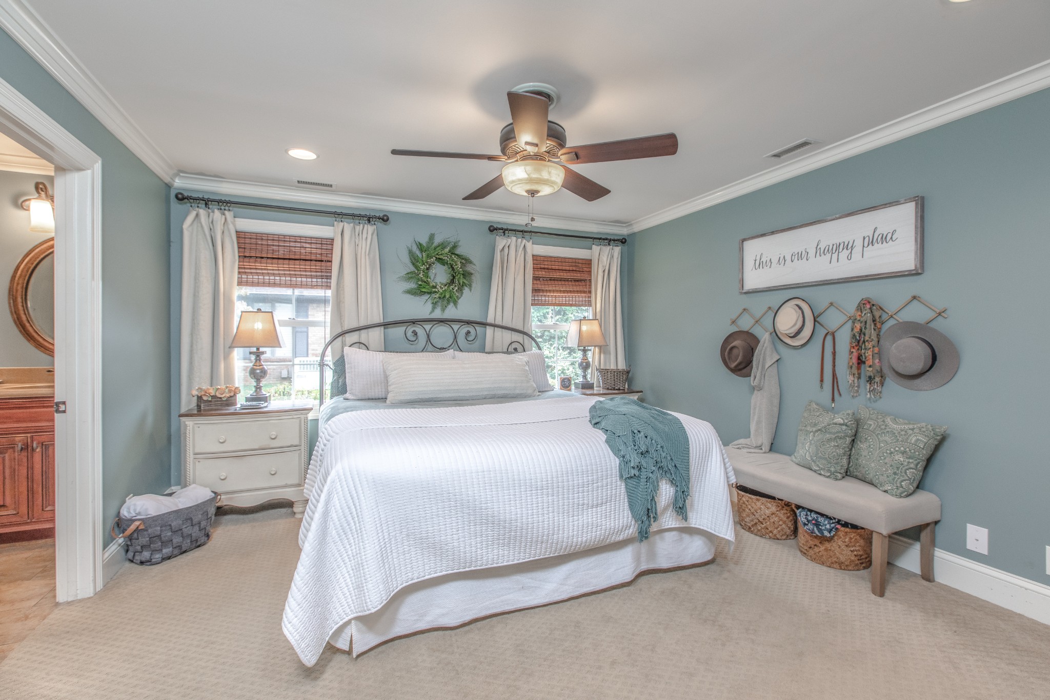2013 Stratford Road Murfreesboro, TN 37129 - Photo 33 of 46 a bedroom with a bed and a chandelier