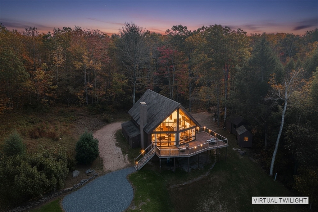 49 E Road Hawley, MA 01339 - Photo 36 of 42 an aerial view of a house swimming pool and mountain view