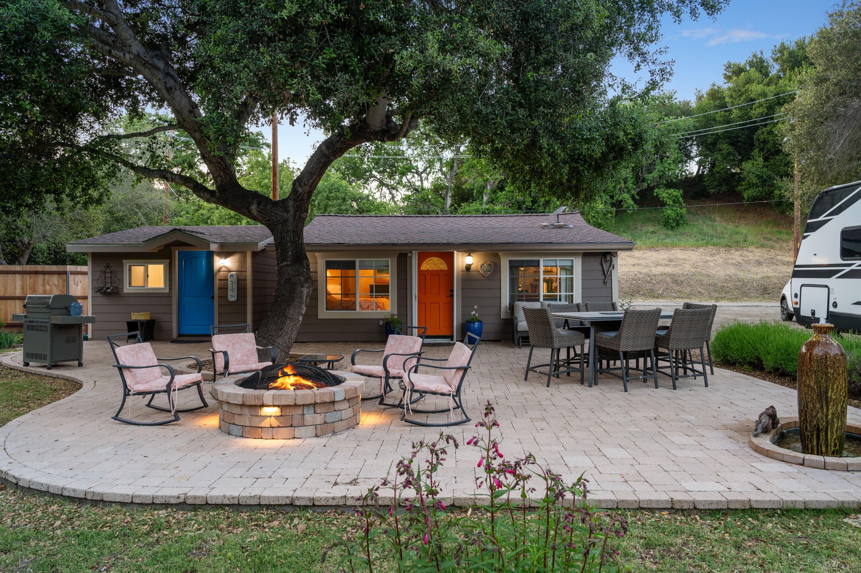 710 Ballard Canyon Road Solvang, CA 93463 - Photo 1 of 23 a view of a house with patio and a garden
