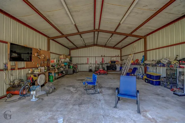 a view of a storage area with bicycles