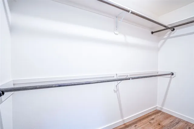 a view of small space with racks on the wall