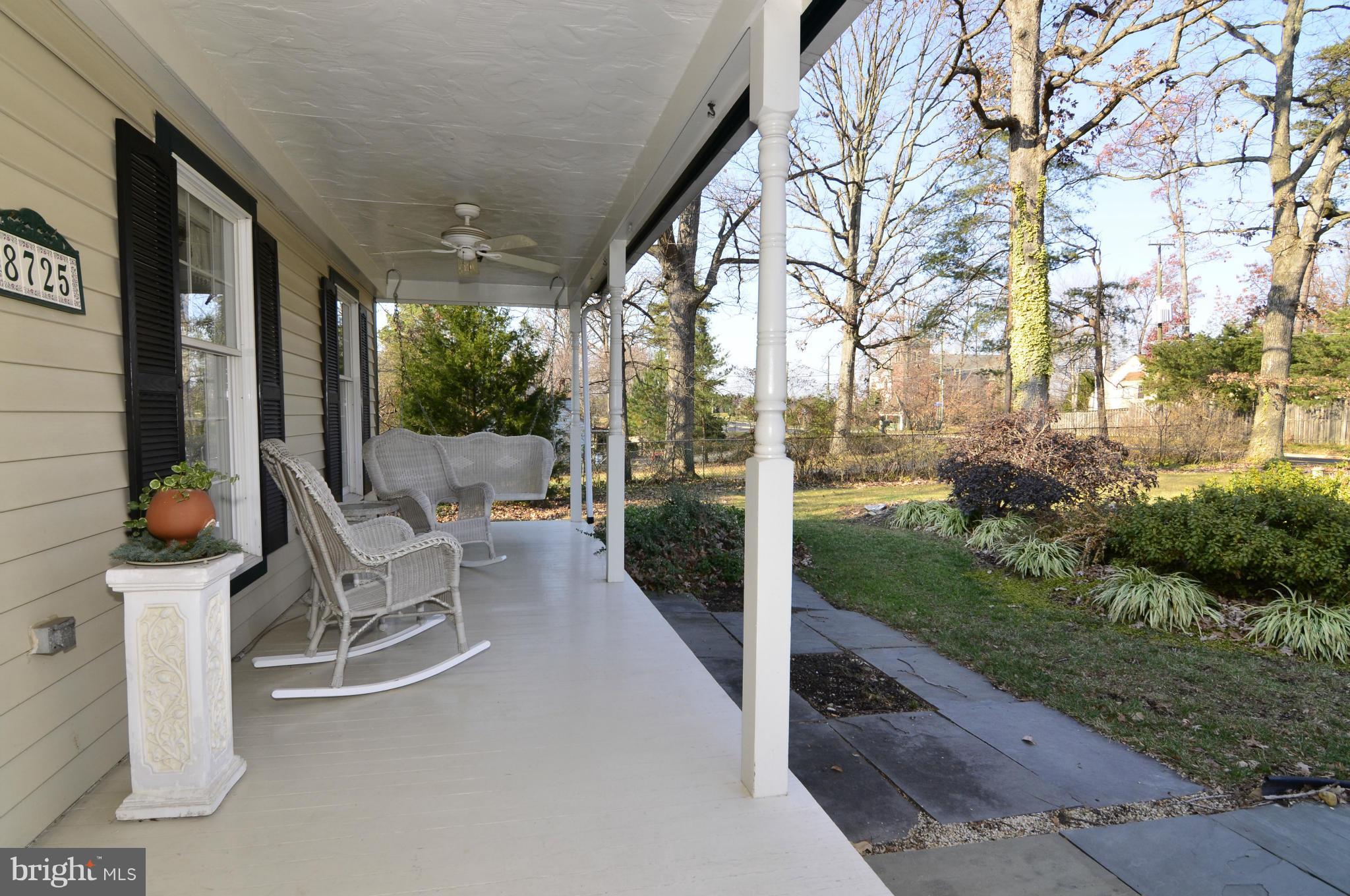 8725 Pohick Road Springfield, VA 22153 - Photo 3 of 22 Charming covered front porch with ceiling fan.