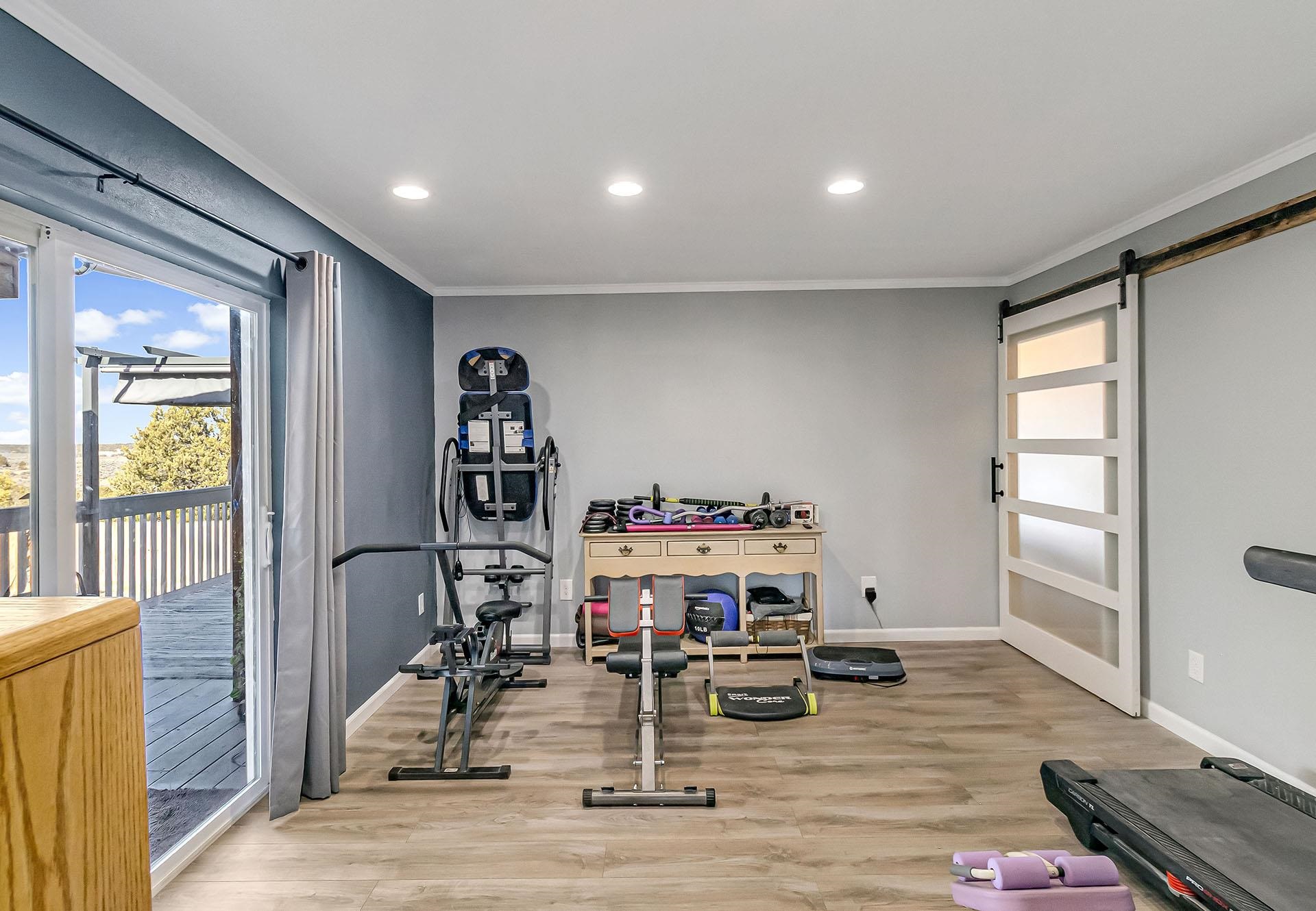 13090 Bs Road Glade Park, CO 81523 - Photo 22 of 40 a view of a room with gym equipment