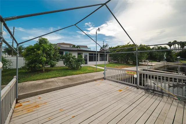 a view of yard with ocean view