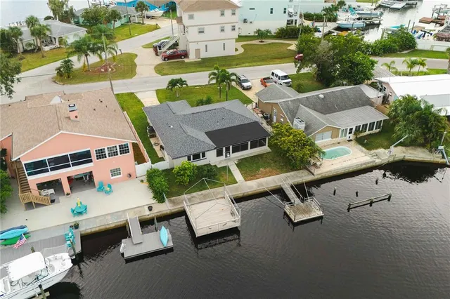 an aerial view of a city