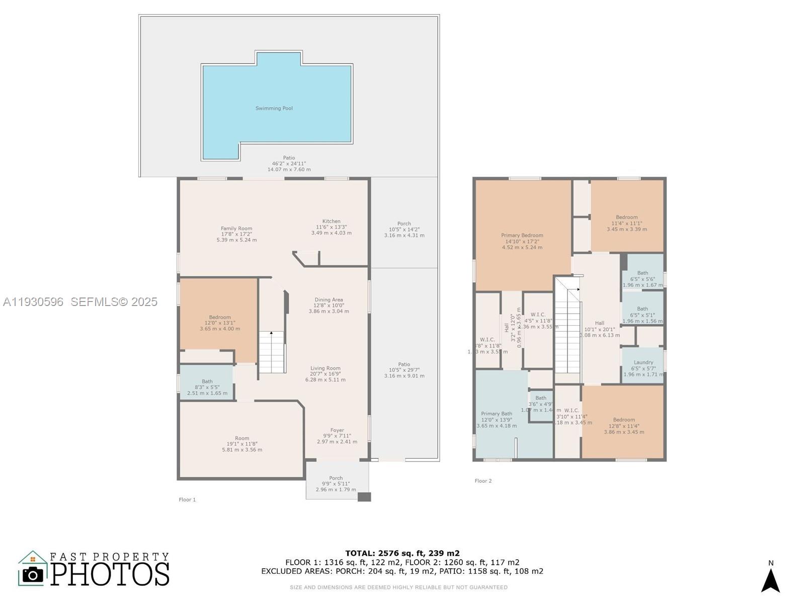 11709 Southwest 253rd Street Homestead, FL 33032 - Photo 46 of 47 a picture of a floor plan