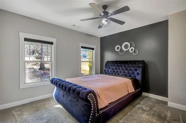 a view of an empty room and stairs