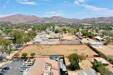 a view of a city with mountains