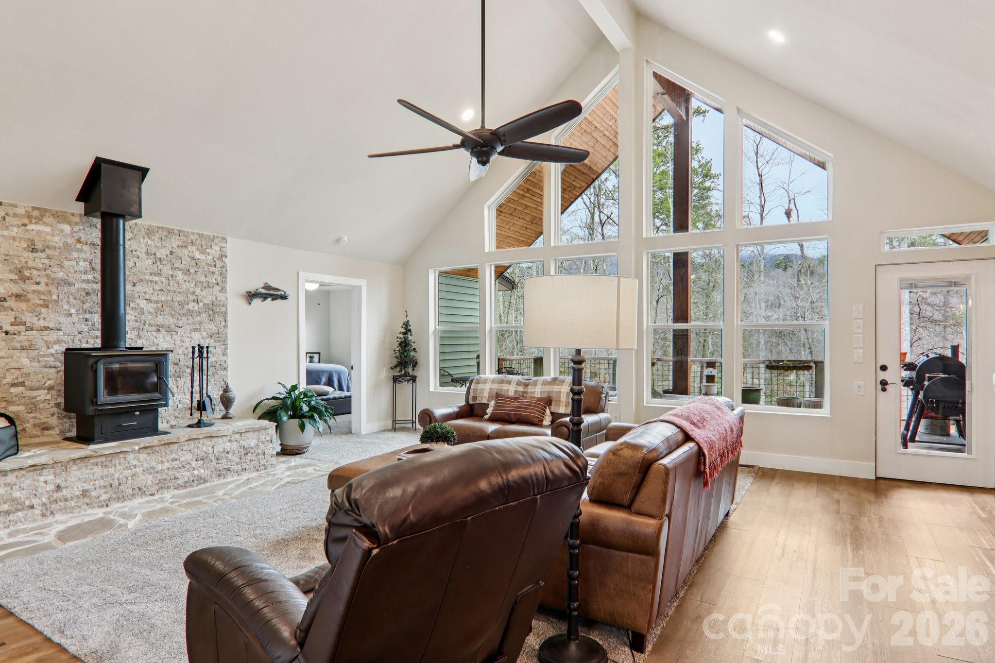 159 Broken Bow Run Pickens, SC 29671 - Photo 19 of 23 a living room with furniture and a fireplace
