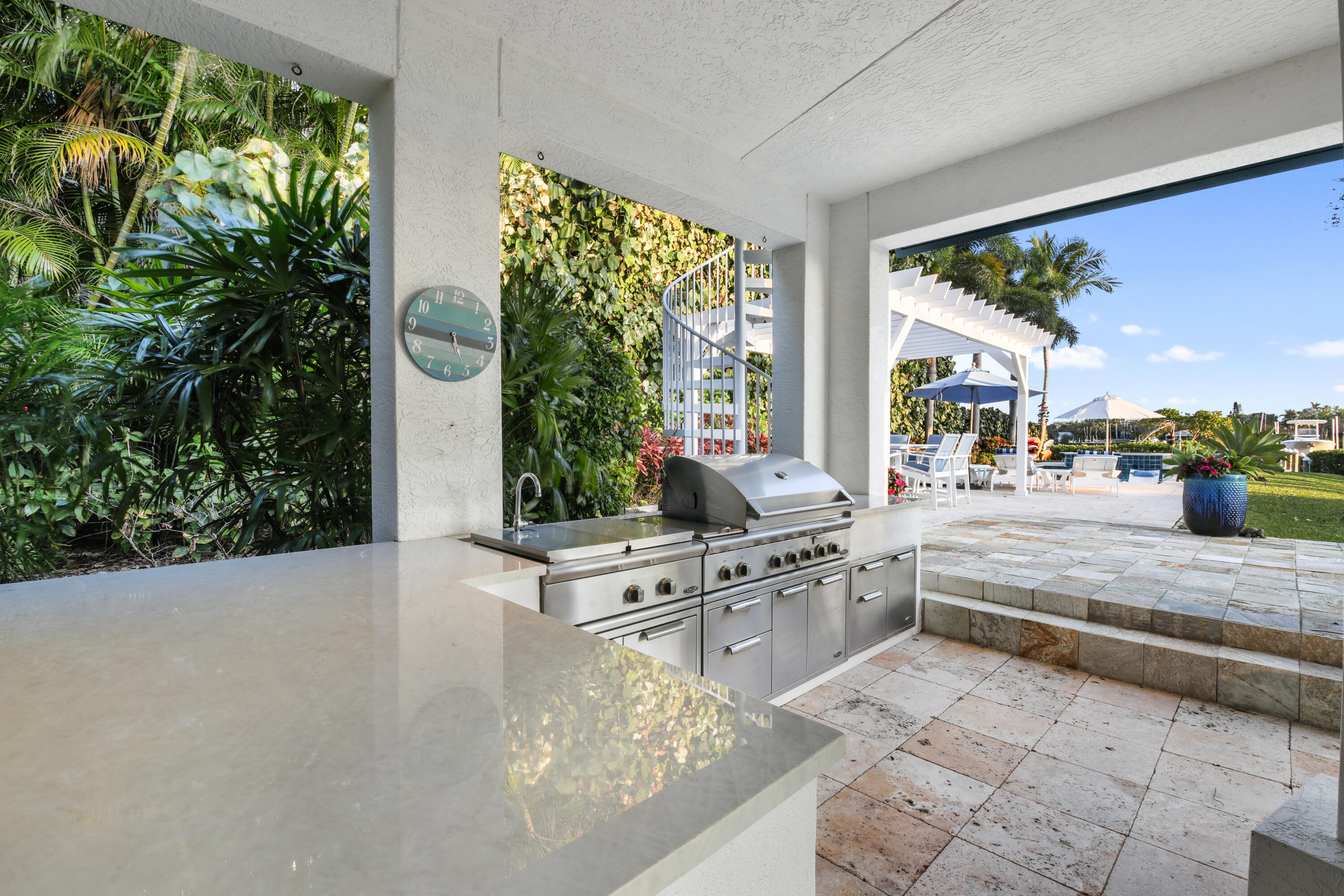 5438 Pennock Point Road Jupiter, FL 33458 - Photo 36 of 70 Backyard - Covered Patio + Summer Kitche