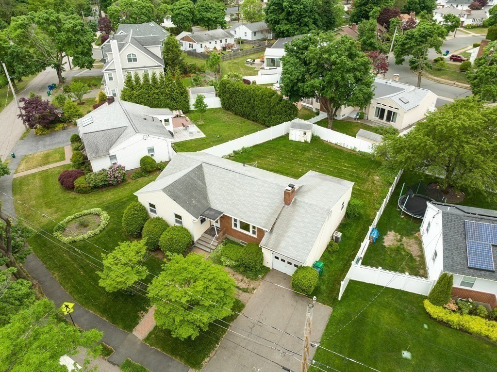 51 Albemarle Road Newton, MA 02460 - Photo 27 of 31 an aerial view of a house with garden space and street view