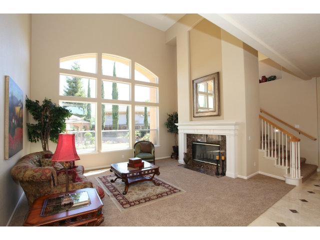 5504 Perugia Circle San Jose, CA 95138 - Photo 3 of 25 a living room with furniture a fireplace and a large window