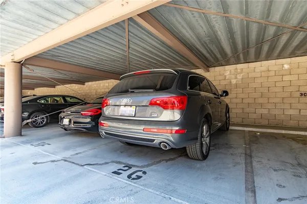 a car parked in garage