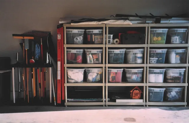 a view of a house with a large window