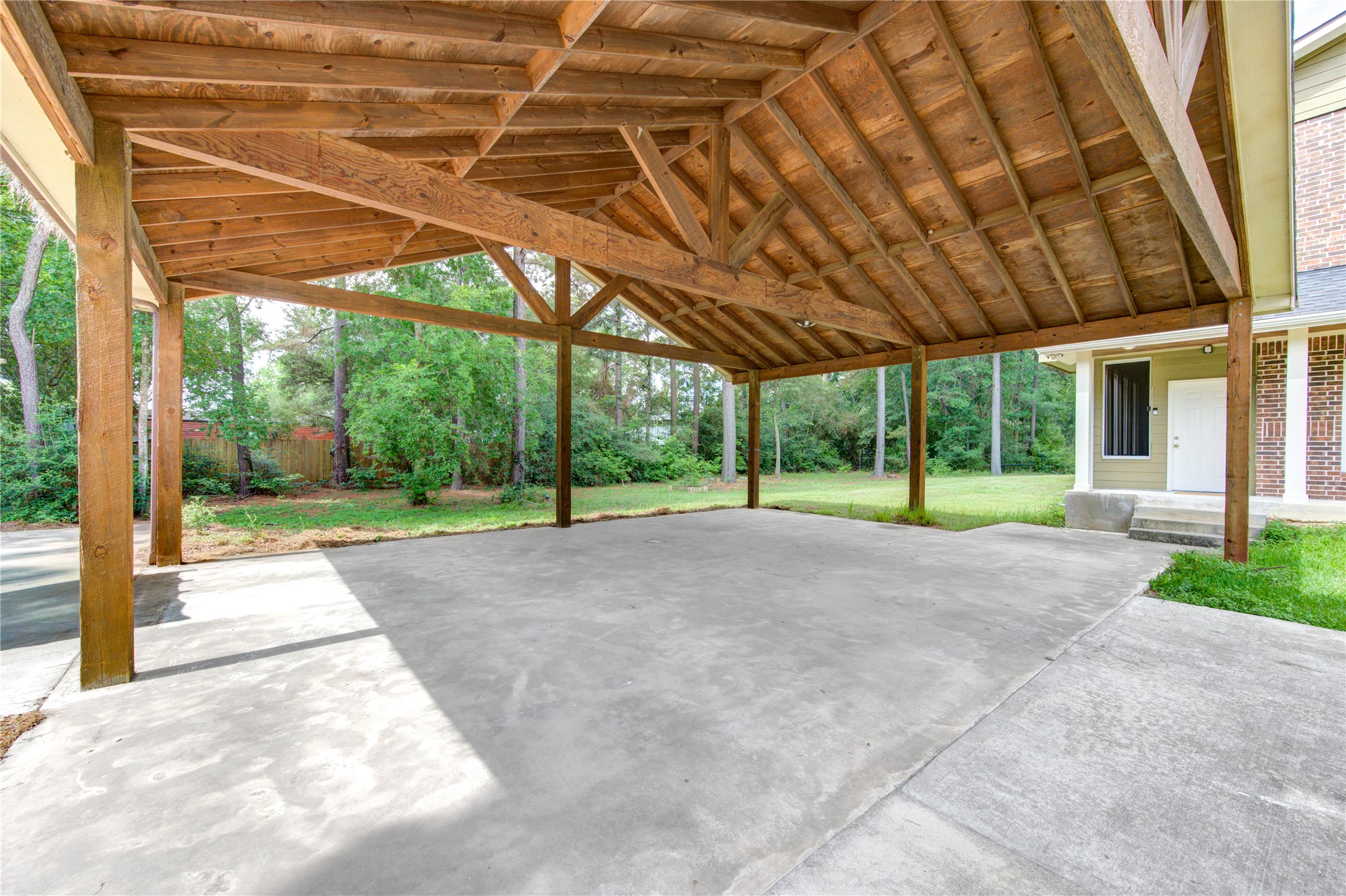 20531 Faye Tomball, TX 77377 - Photo 43 of 43 a view of a backyard with porch and iron