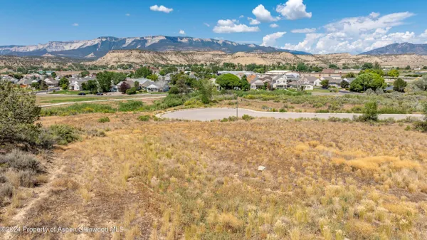 a view of a town with mountains in the background