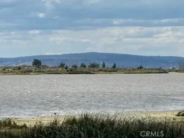 a view of a lake from a yard
