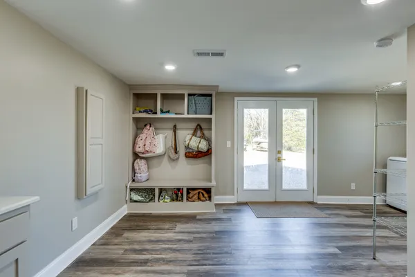 a room with storage and utility