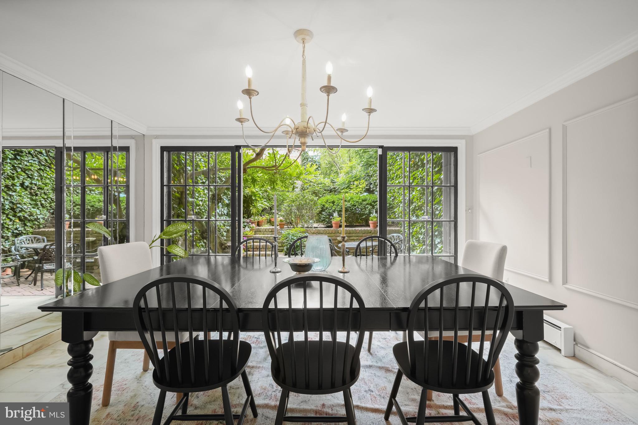 2802 N Street Northwest Washington, DC 20007 - Photo 20 of 24 Dining Room open to Gardens