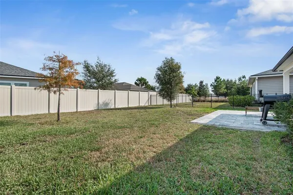 a view of backyard with green space
