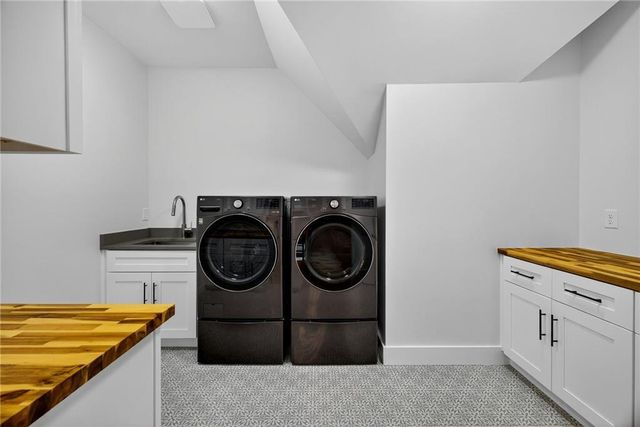 a view of a porch with a tree