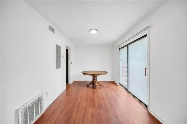 a view of a livingroom with a staircase