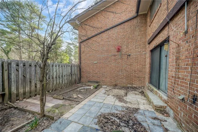 a view of a wooden door