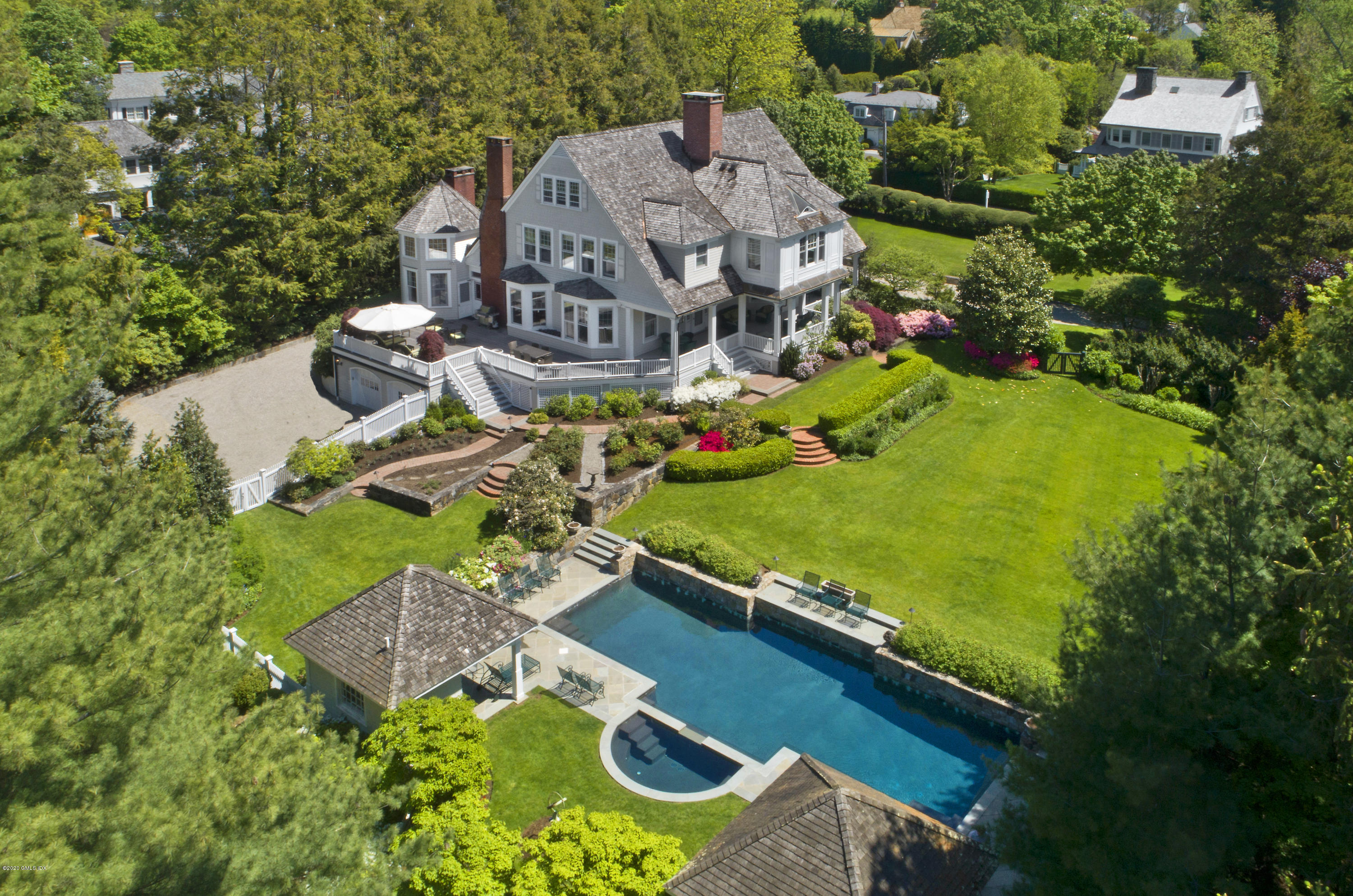 134 Otter Rock Drive Greenwich, CT 06830 - Photo 3 of 25 an aerial view of a house