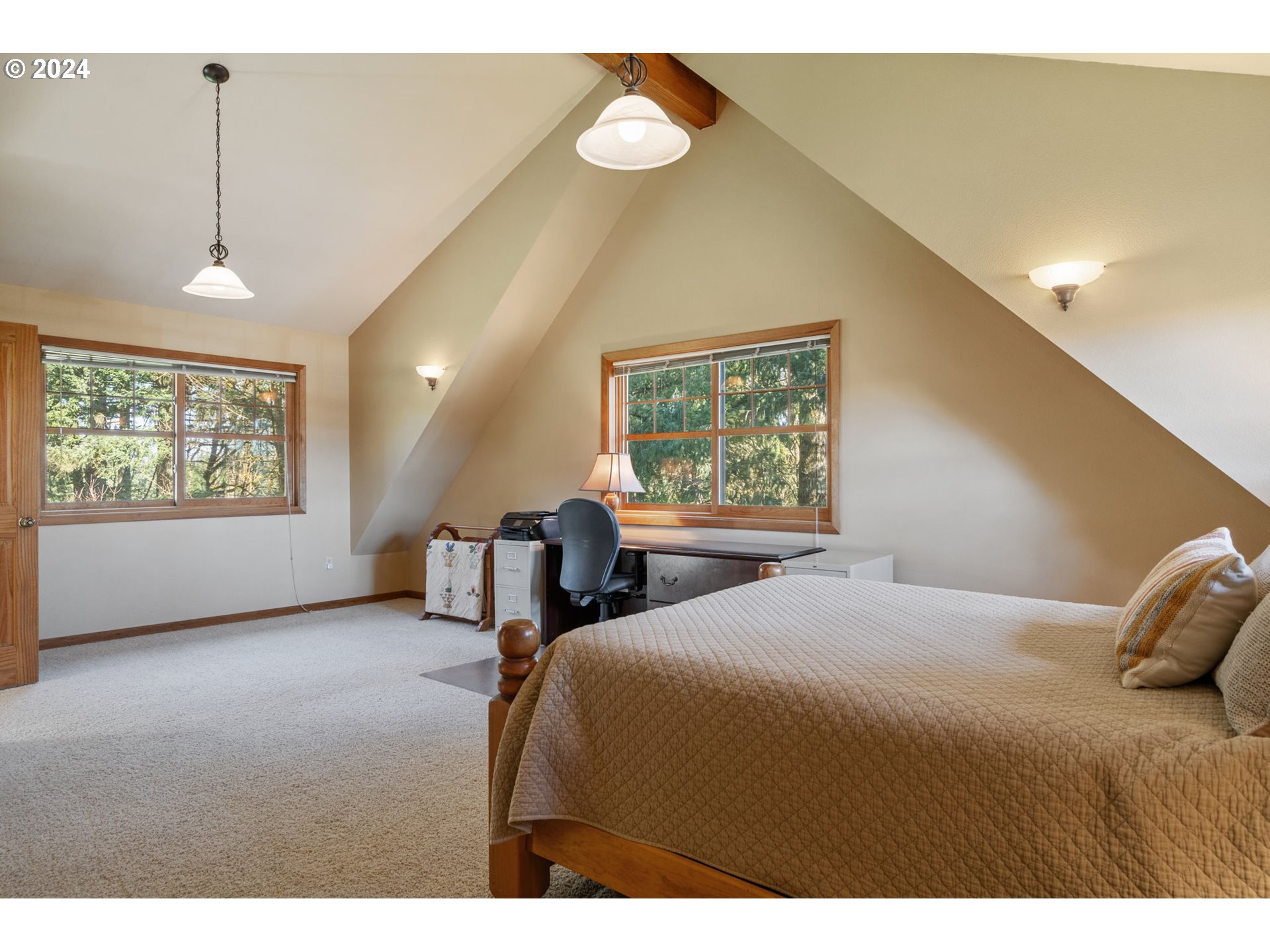 16441 South Henrici Road Oregon City, OR 97045 - Photo 19 of 41 a bedroom with a bed and a window
