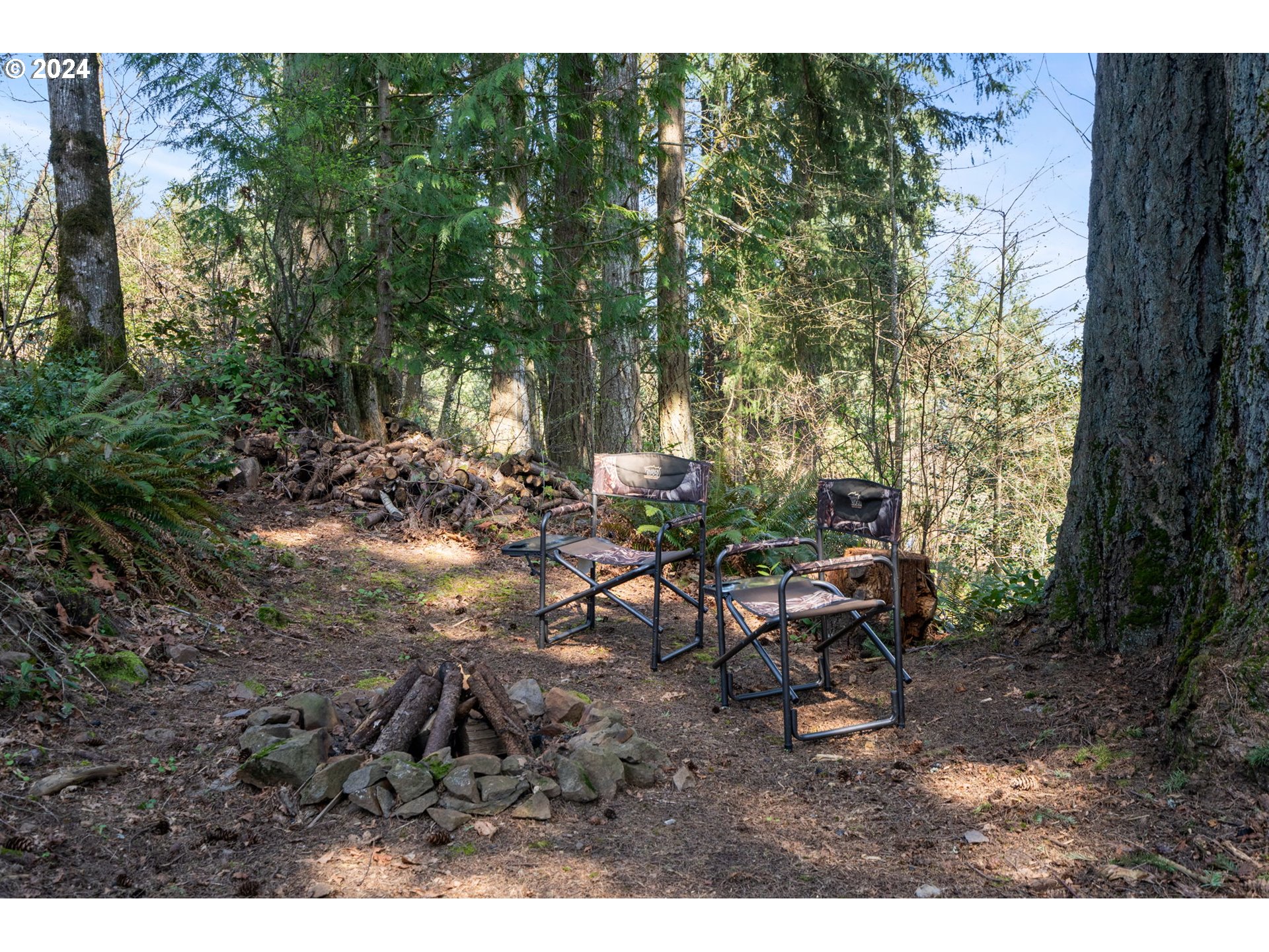 16441 South Henrici Road Oregon City, OR 97045 - Photo 36 of 41 a view of a backyard with table and chairs and potted plants