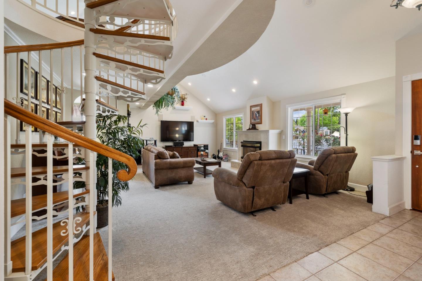261 Cherry Lane Campbell, CA 95008 - Photo 13 of 49 a living room with furniture and a flat screen tv