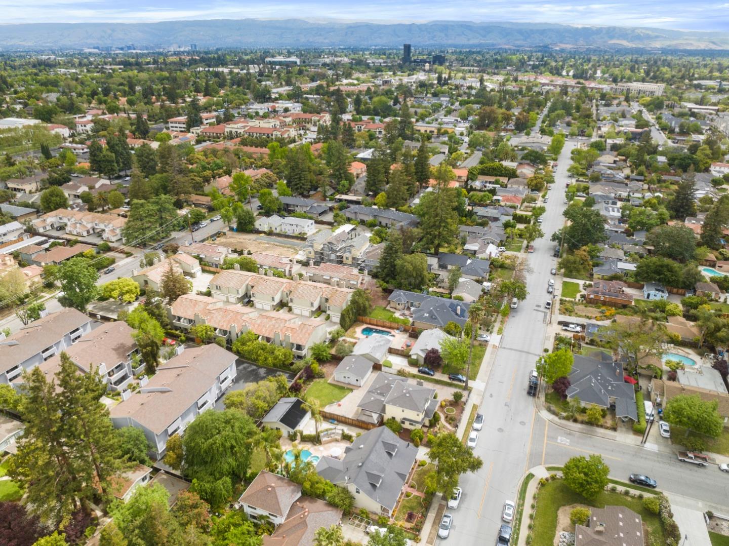 261 Cherry Lane Campbell, CA 95008 - Photo 44 of 49 an aerial view of residential houses with outdoor space
