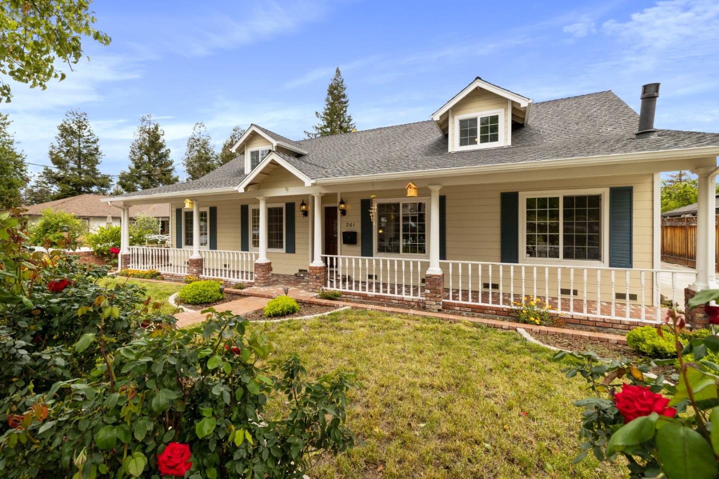 261 Cherry Lane Campbell, CA 95008 - Photo 48 of 49 a front view of a house with swimming pool and porch
