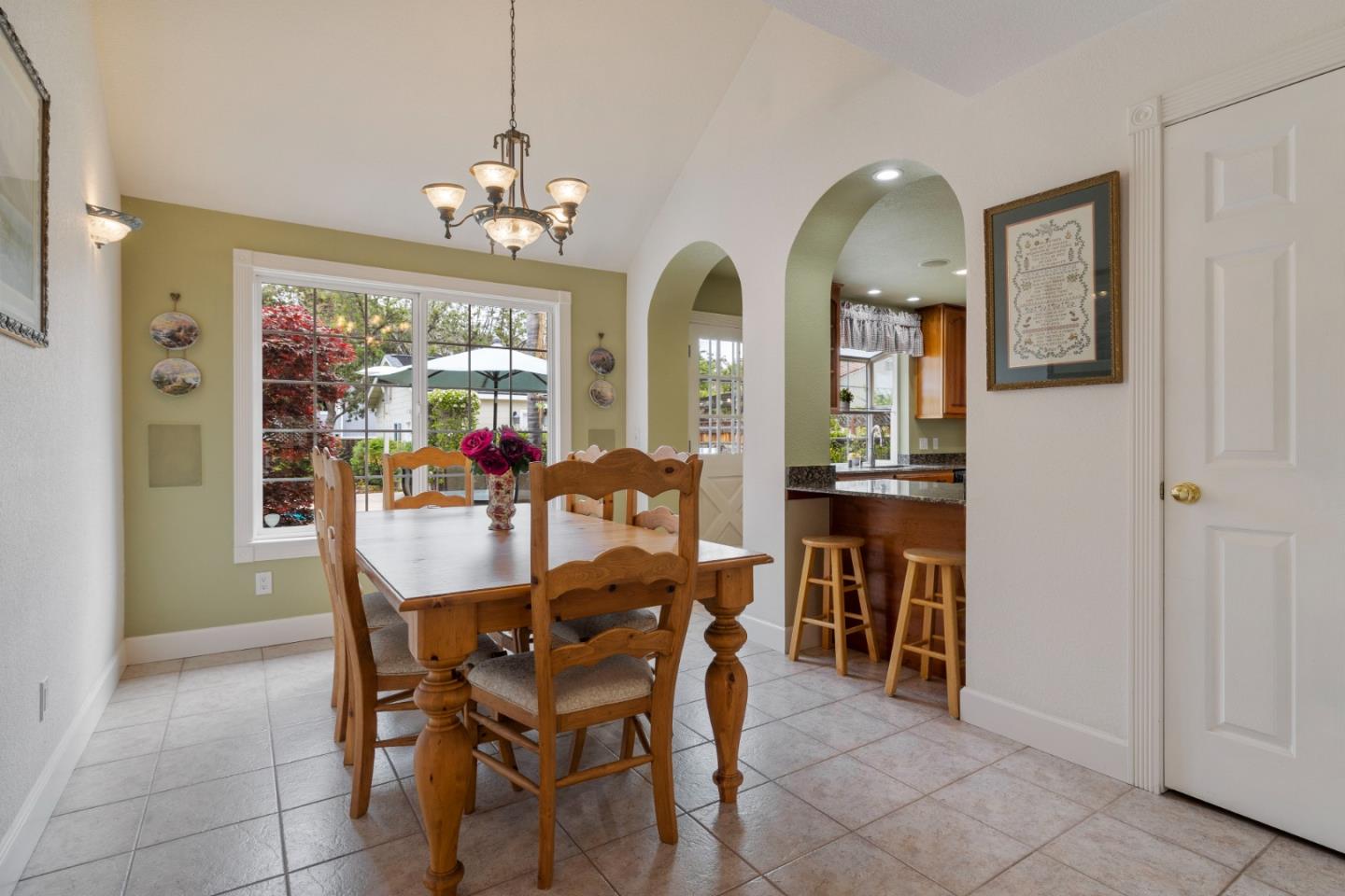 261 Cherry Lane Campbell, CA 95008 - Photo 9 of 49 a view of a dining room with furniture and chandelier
