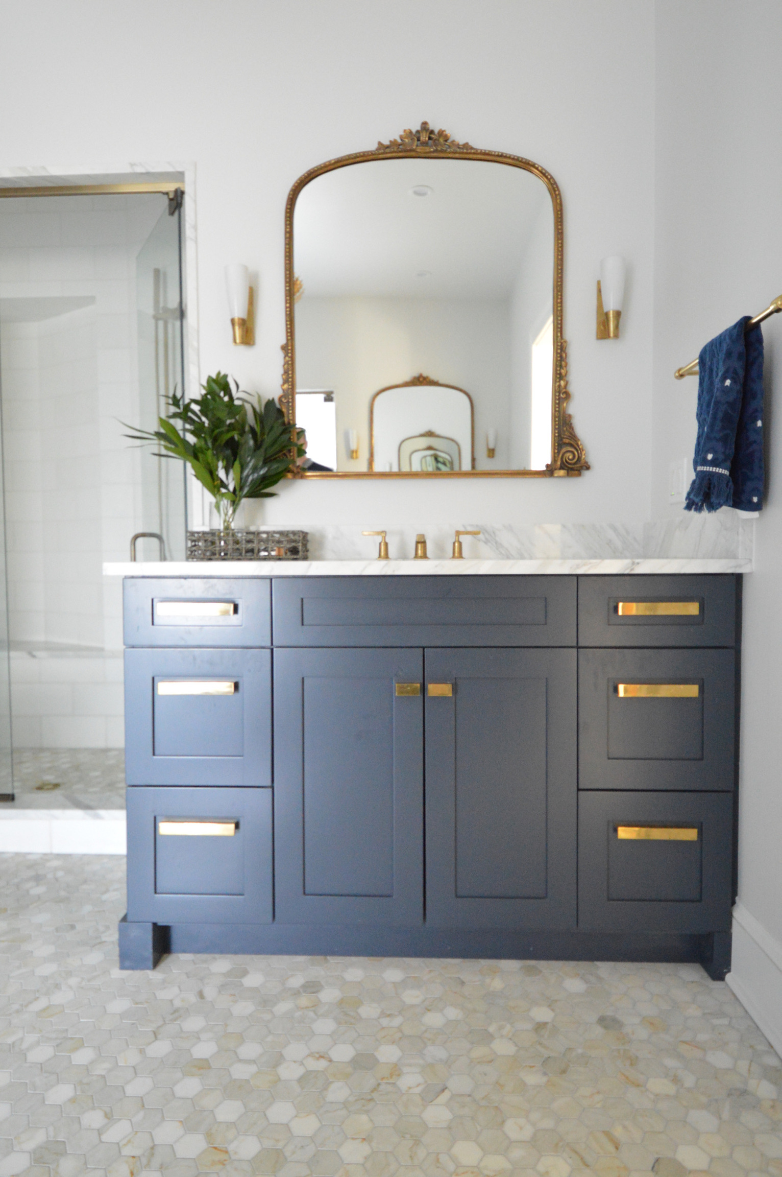 142 Brookside Road Darien, CT 06820 - Photo 12 of 18 a bathroom with a sink vanity and mirror