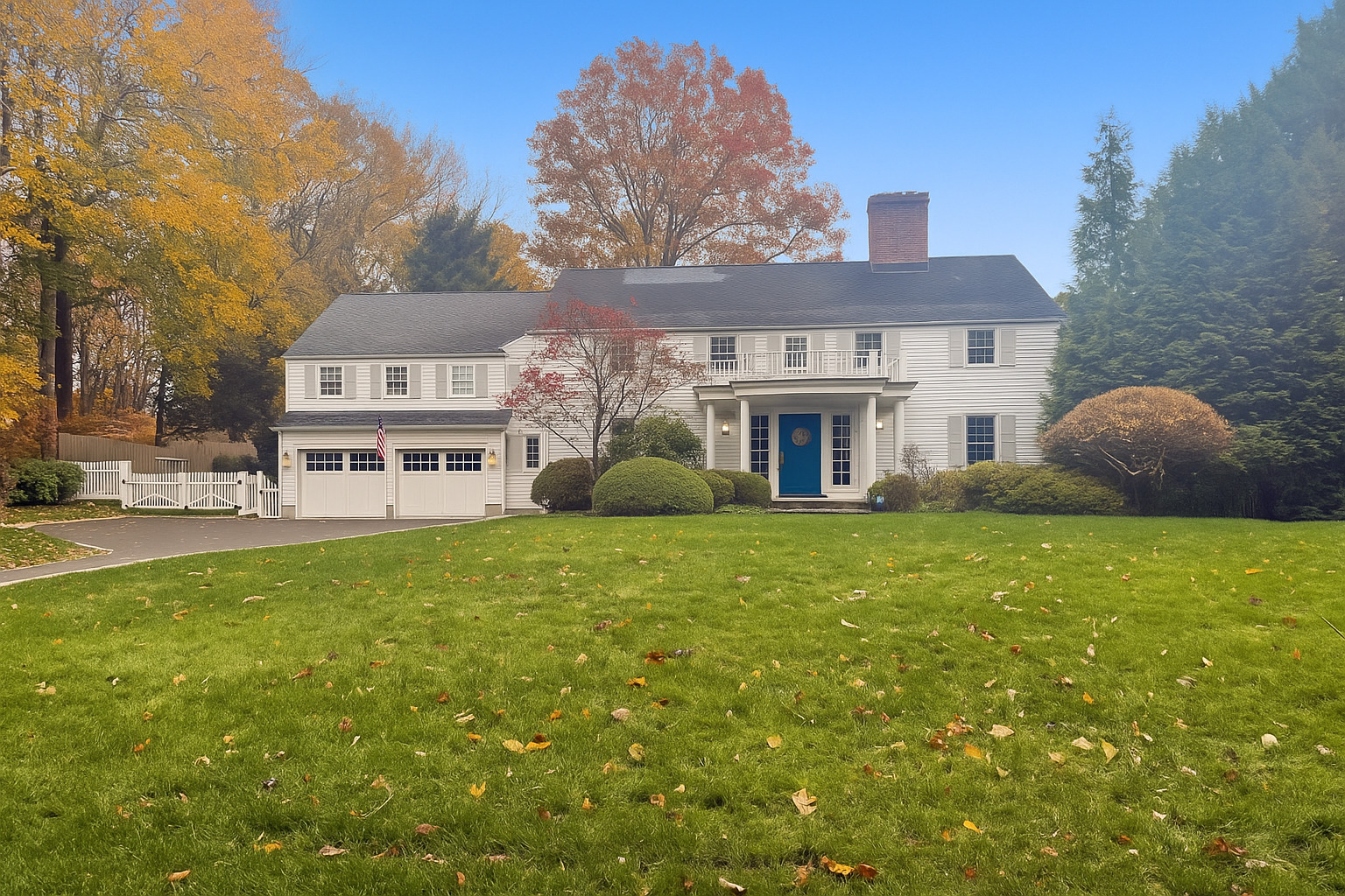 142 Brookside Road Darien, CT 06820 - Photo 14 of 18 a front view of house with yard and trees in the background