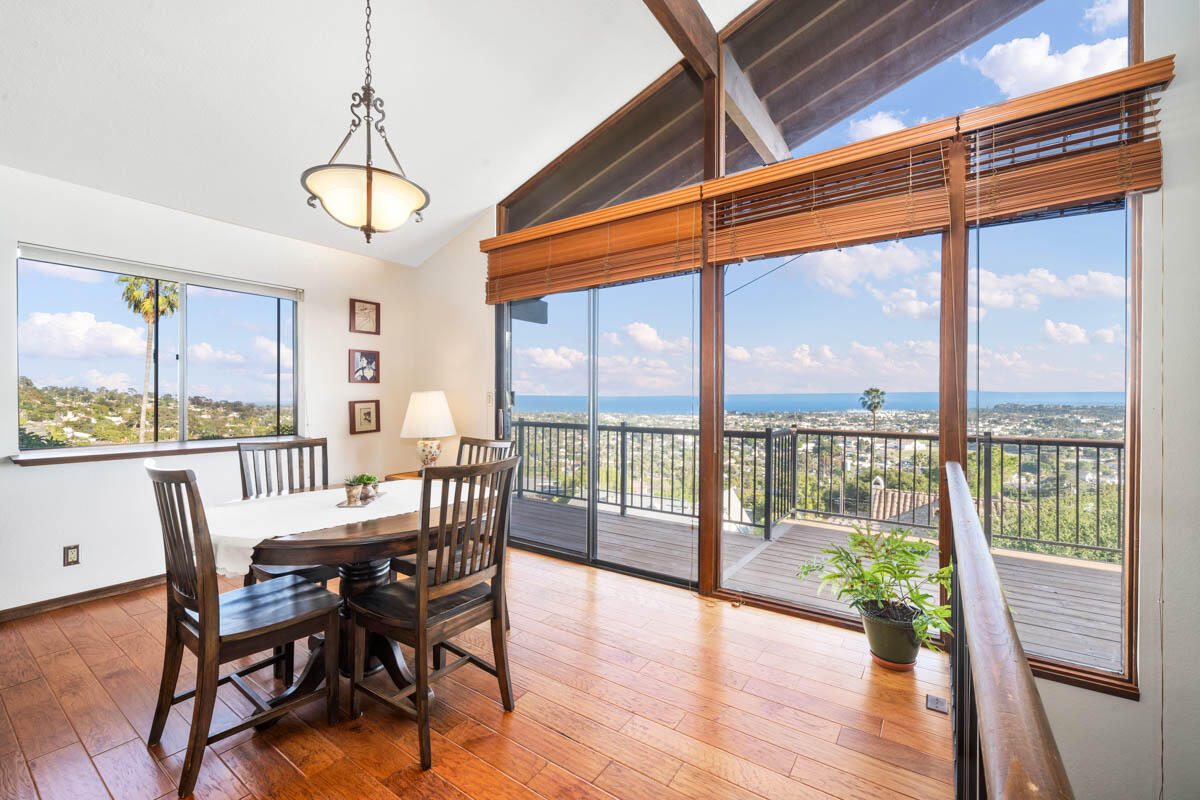 34 Rubio Road Santa Barbara, CA 93103 - Photo 7 of 10 a view of a dining room with furniture window and wooden floor
