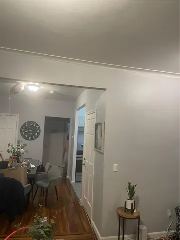 a workspace with wooden floor