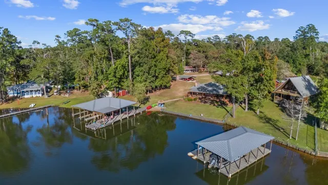 a view of a lake with a mountain view