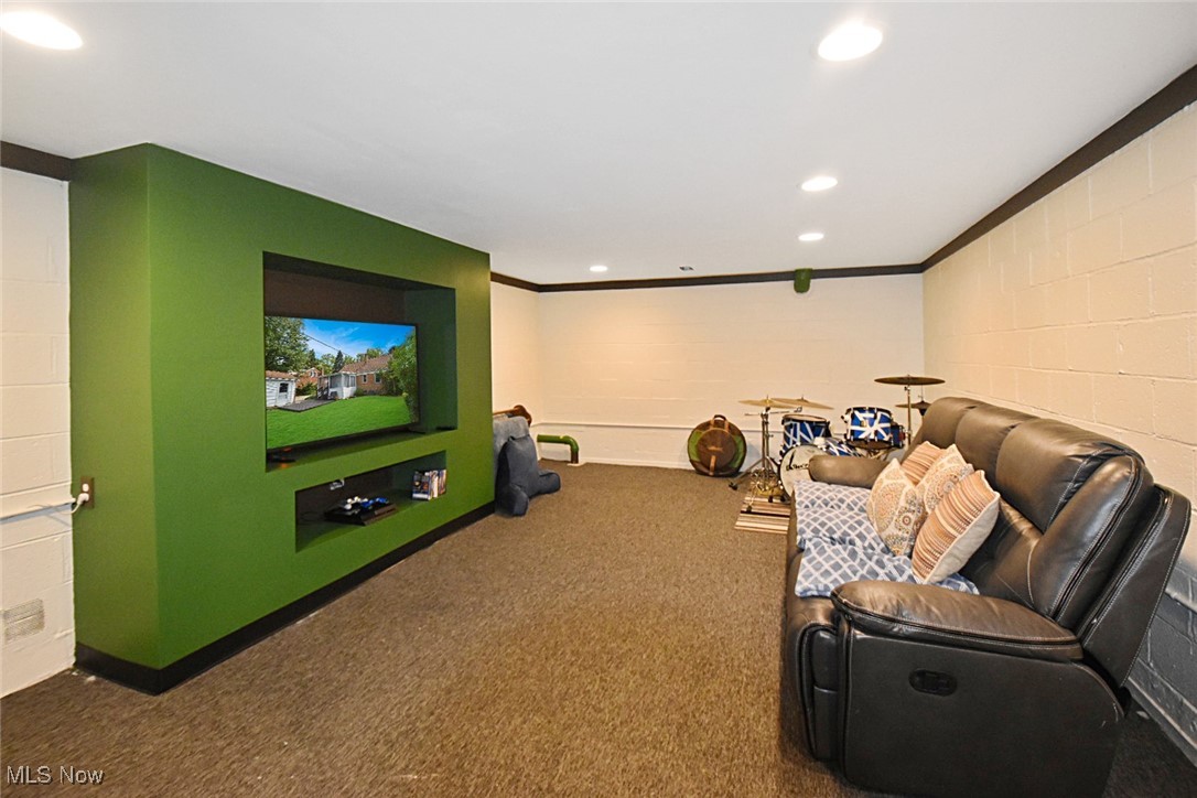 1388 Ford Road Lyndhurst, OH 44124 - Photo 32 of 39 Home theater featuring carpet floors