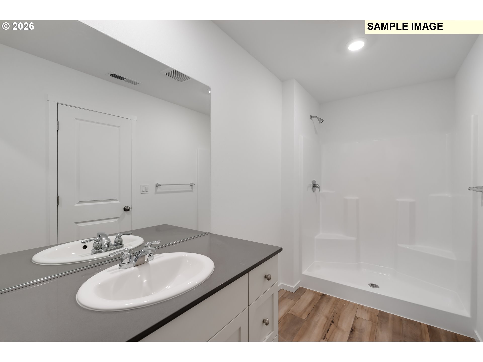 25255 Tanglewood Way Veneta, OR 97487 - Photo 27 of 47 a bathroom with a sink shower and a mirror