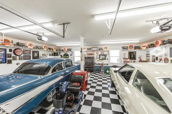 a view of a storage in a room