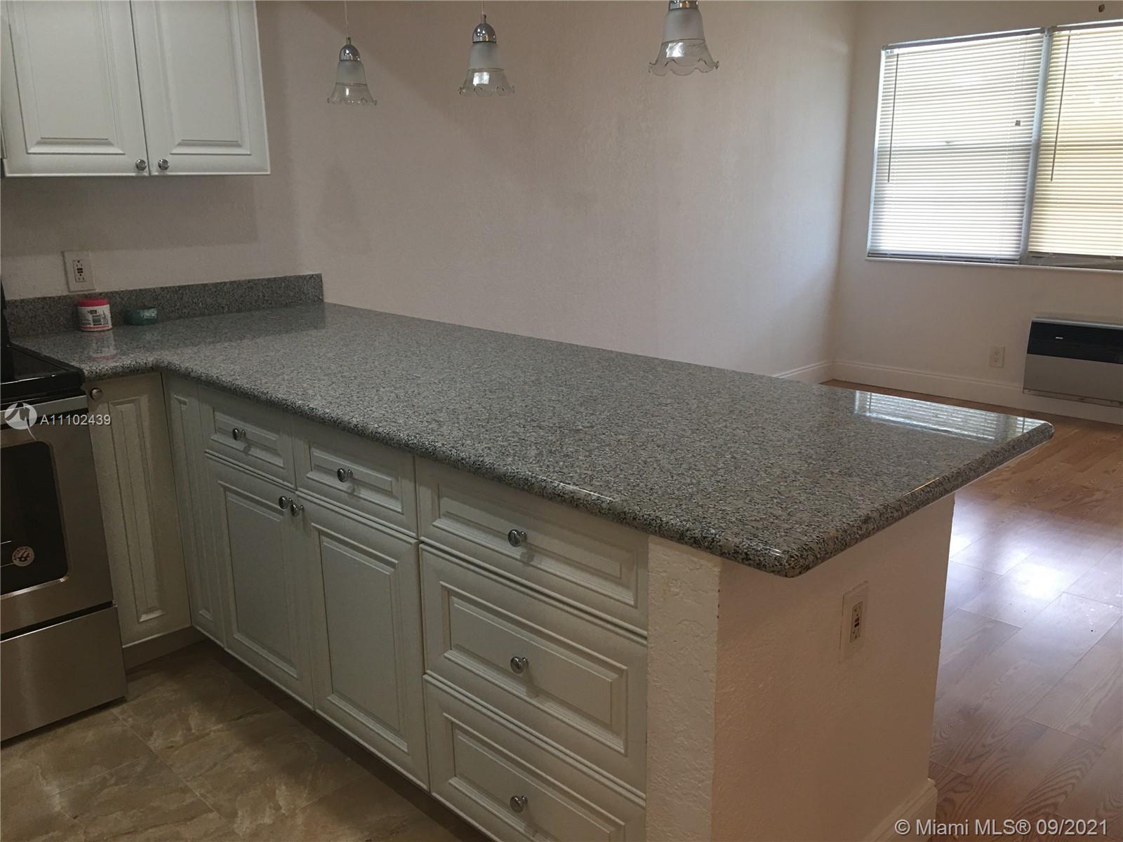 331 Farnham P, Unit 331 Deerfield Beach, FL 33442 - Photo 2 of 11 a kitchen with granite countertop a sink cabinets and window