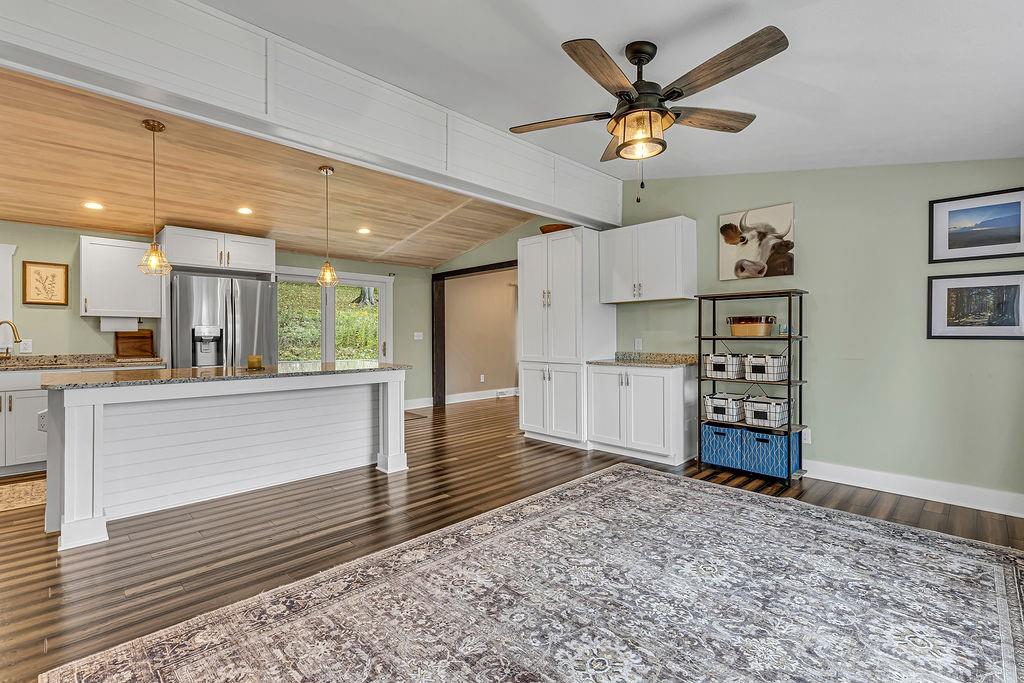 4173 River Road Beaver Falls, PA 15010 - Photo 3 of 33 Look at this lovely space. The large island is perfect for meal prepping and serving. Notice the large space off the kitchen, you can use that your needs require.