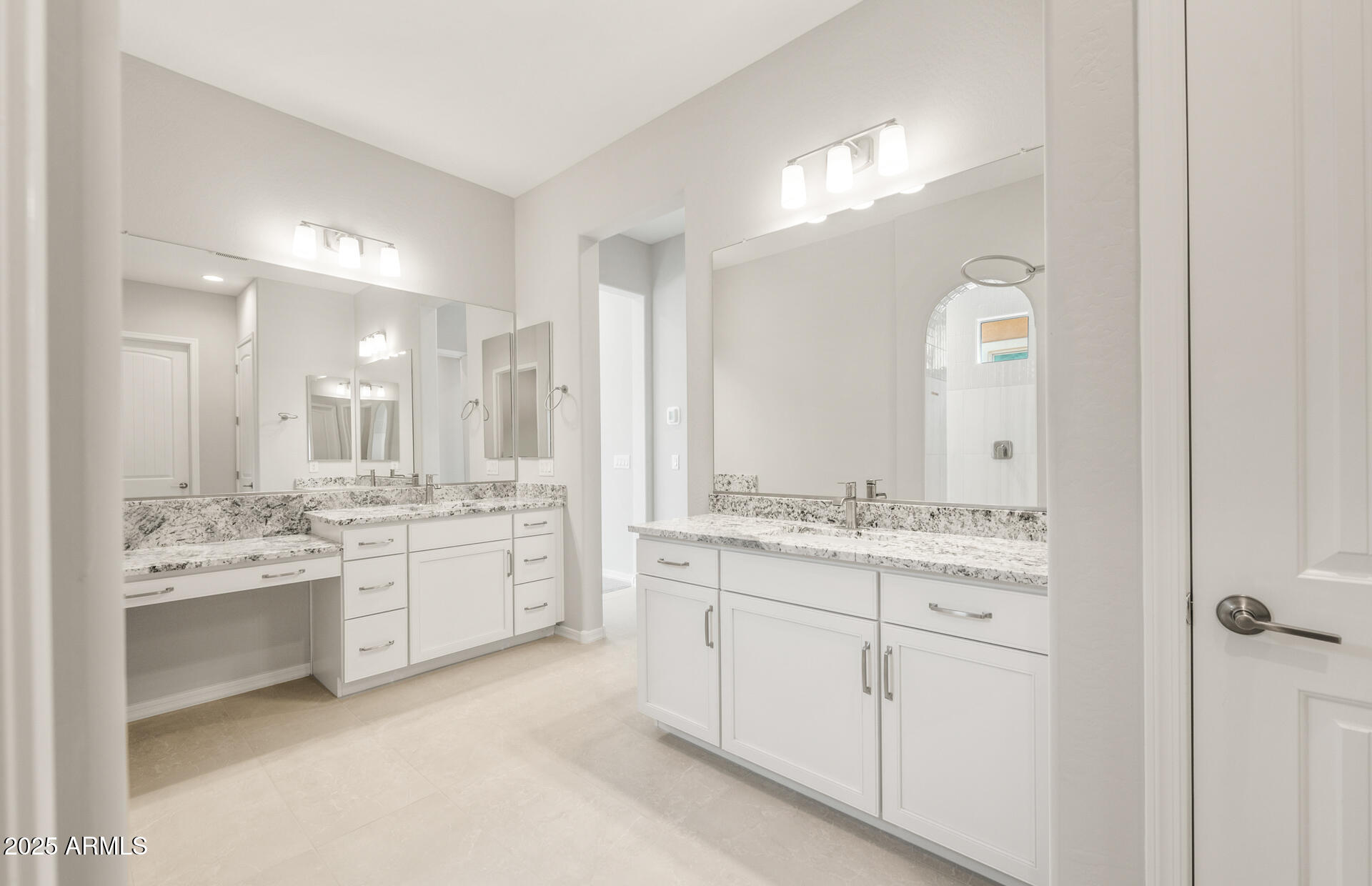 7836 West Mockingbird Way Florence, AZ 85132 - Photo 23 of 37 a bathroom with a granite countertop sink double vanity and a mirror