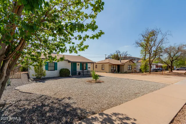 a view of a house with a patio