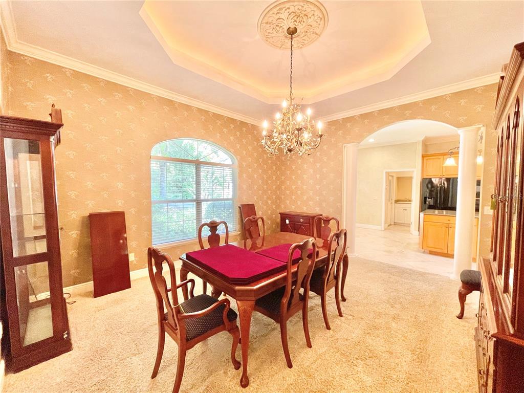 1501 Northwest 98 Street Gainesville, FL 32606 - Photo 19 of 92 a dining room with furniture a chandelier and a rug